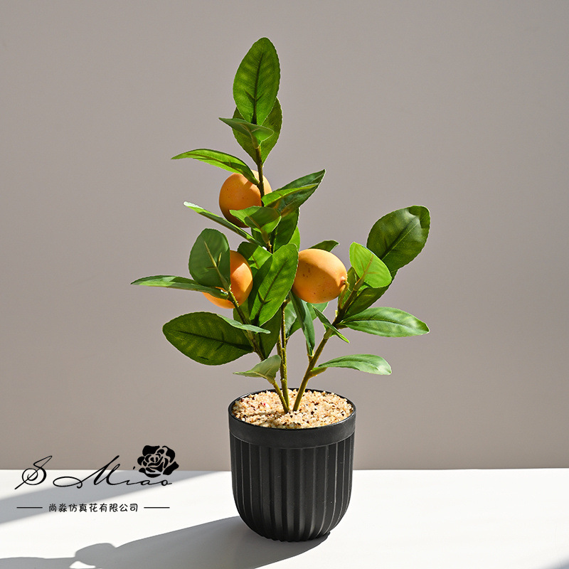 Frutas nórdicas de alta calidad de simulación bonsai creativo de simulación de flores para decorar el estudio de decoración de plantas verdes artificiales en maceta image 3