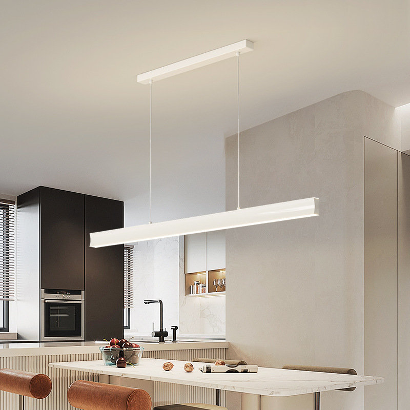 Nuevo candelabro de restaurante de color nogal, moderno y simple, nuevo salón de té zen chino, lámpara de mesa de estudio de tira larga de madera maciza