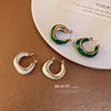 Fashionable metal earrings, simple and elegant design, wholesale