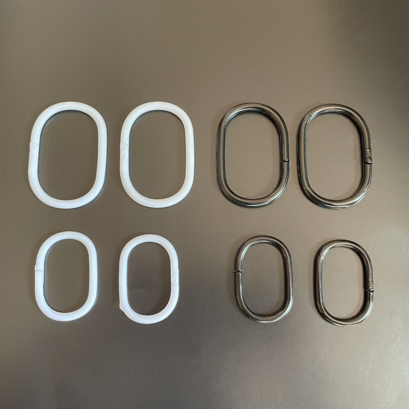 Curtain rings, adjustable rings, extra-large hanging rings, hooks, dormitory bed curtains, plastic rings, open rings, shower curtain C-rings, wholesale