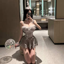 情趣内衣氛围蛋糕帽气质显胸性感公主蓬蓬裙性感免脱网纱女仆套装