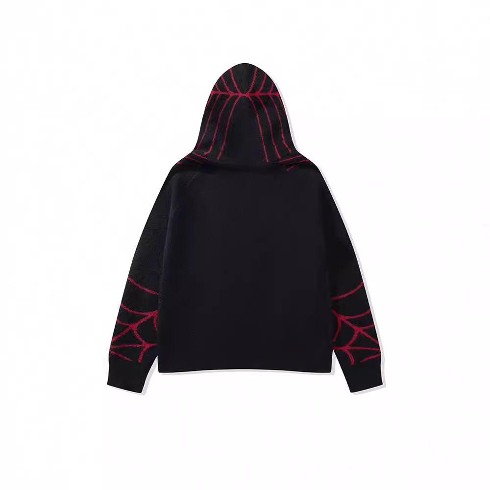 Men's Clothing new fashion casual street fashion long sleeved cardigan loose spider web dark unisex sweater_voghion.com