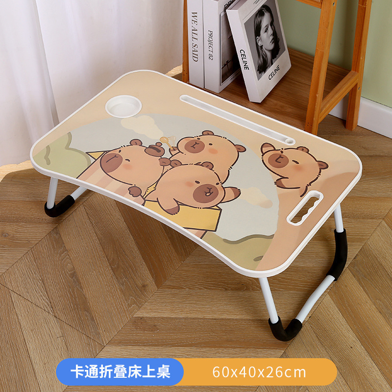 漫画風折りたたみベッドテーブル、ベッド用小型テーブル、ノートパソコンテーブル、学生寮、自宅寝室、オフィスデスク|undefined