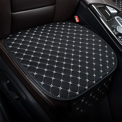 Car seat cushion four seasons Seat cushion, seat cover - leather-four-corner-star-black-and-white-front-single-piece