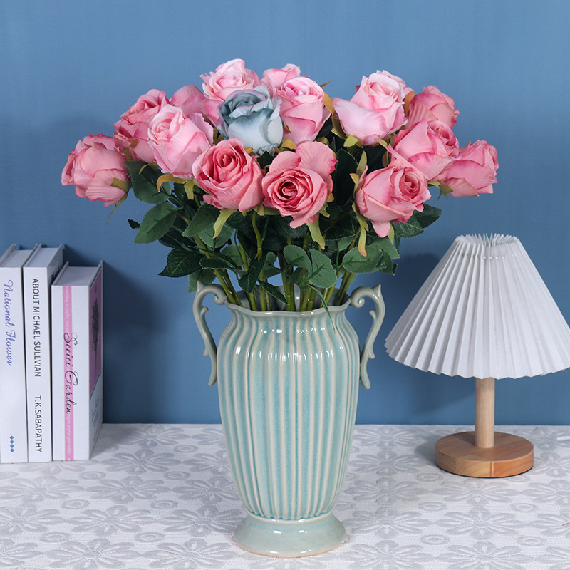 Home Decoration Simulation Flower Single Branch Bulgarian Rose…