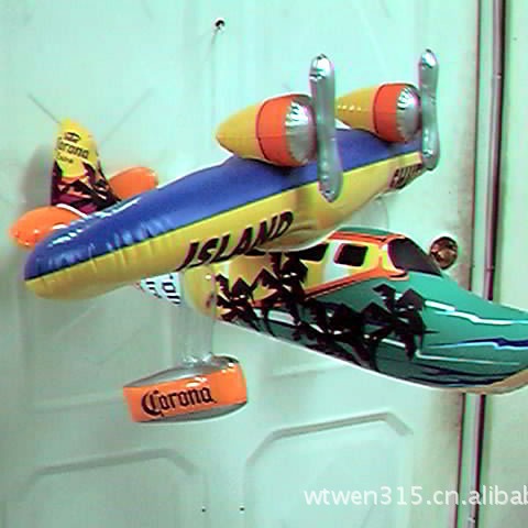 厂家订 制生产销售6P环保无毒PVC充气飞机  定 制充气滑翔机