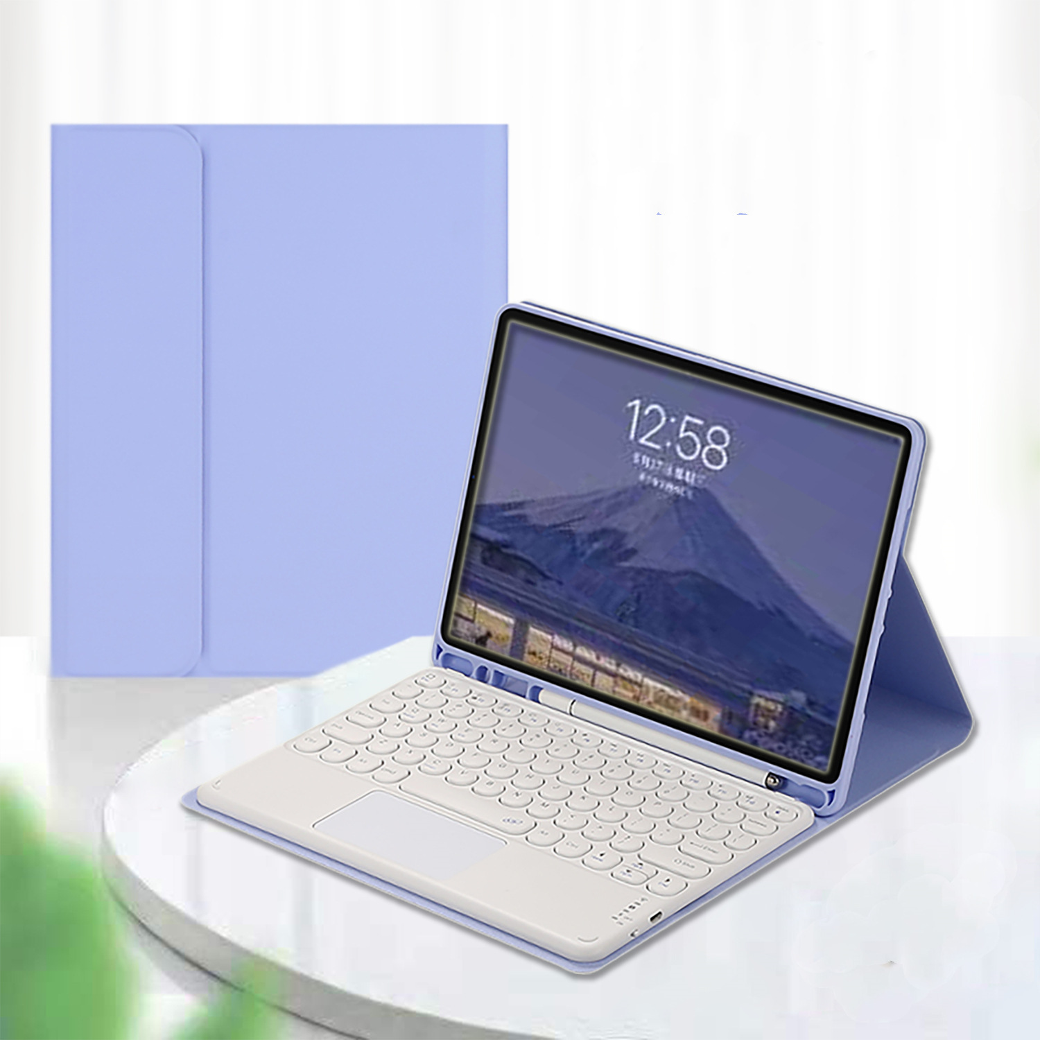 iPad 蓝牙 键盘 带笔槽 平板 皮套 全包 防摔 无线