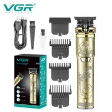 VGR跨境复古T9理发器USB充电式电动油头电推剪男士刻痕小推子V083