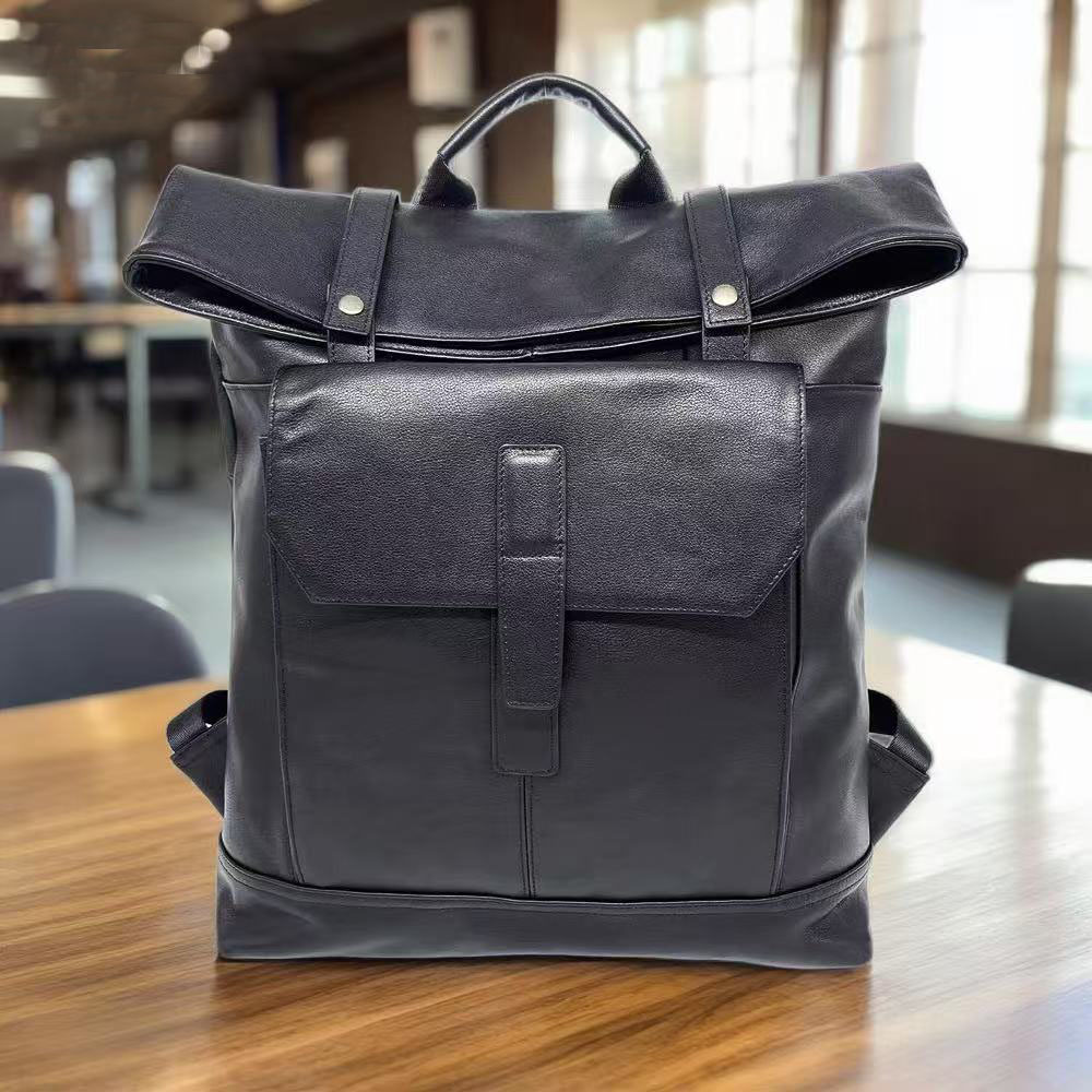 Leather Men's Backpack, Business Computer Bag, Cowhide Sports Travel Backpack_voghion.com