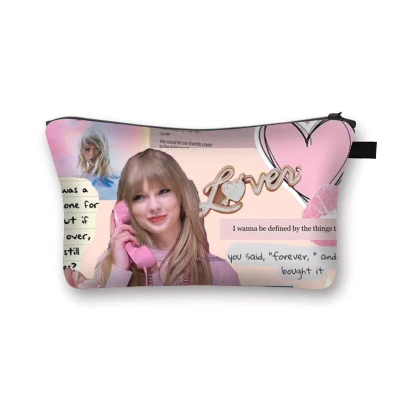 Amazon estilo caliente Taylor Swift bolsa de cosméticos bolsa de almacenamiento de gran capacidad bolsa de mano de moda con estampado femenino de moho