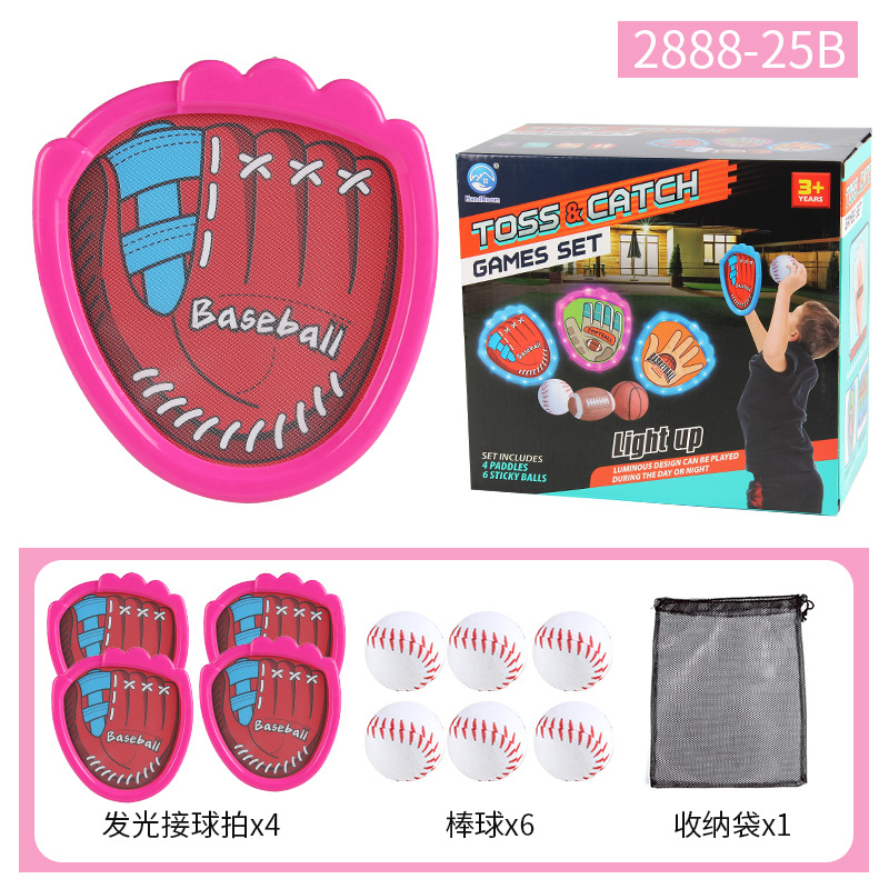 2888 - 25B / 4 luces rosa objetivo de mano (6 pelotas de béisbol) 782G