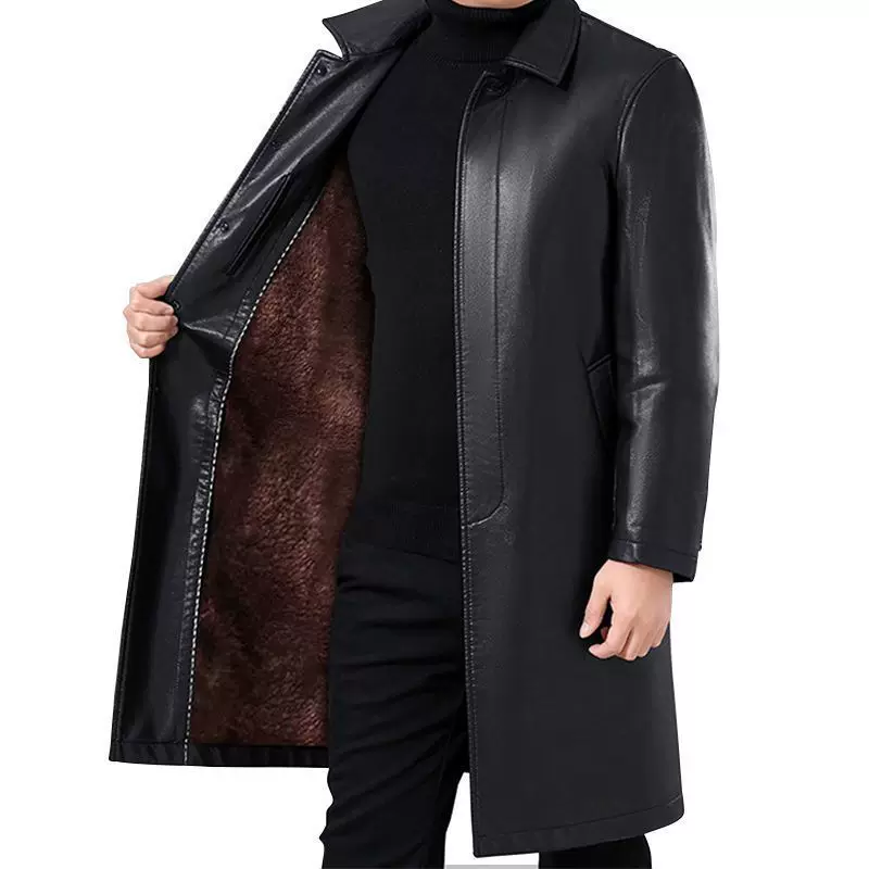 Long warm trench coat, down jacket, for middle age, maxi length