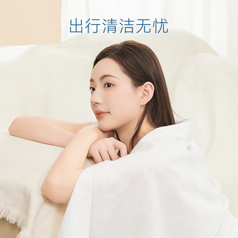 淘小布一次性浴巾折叠独立包装母婴可用加厚旅行毛巾真空装便携式|undefined