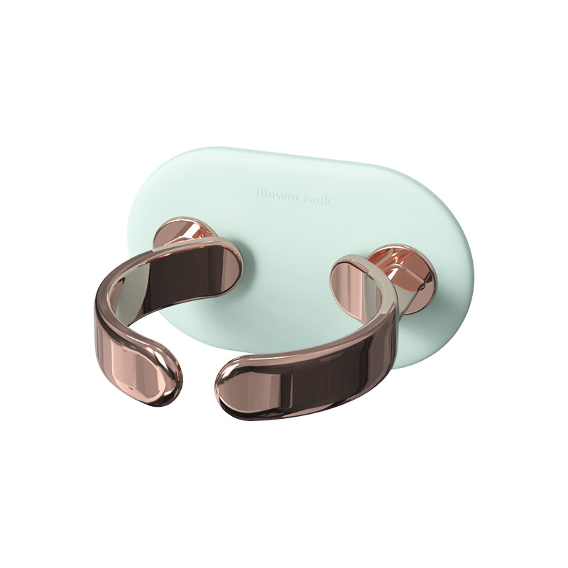 Luz de lujo ajustable secador de pelo soporte hogar eléctrico secador de pelo rack baño pared colgante ponche libre rack de almacenamiento