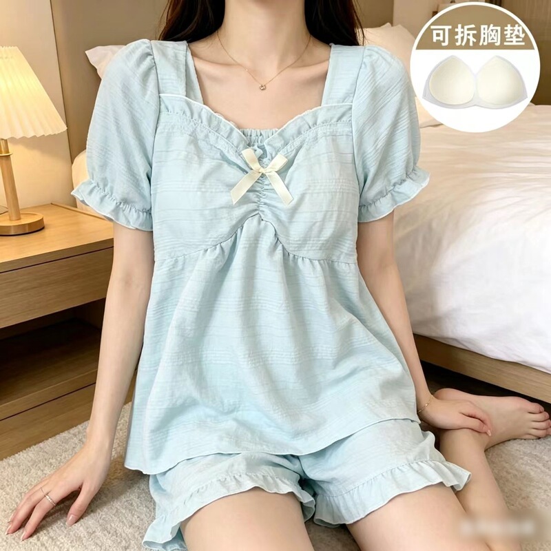 Southeast Asia's Best-Selling Pajamas for Women, Summer Thin Style, Cute Lace Set, New Sweet Girl's Home Wear, Large Quantity Discount Southeast Asia's Best-Selling Pajamas for Women, Summer Thin Style, Cute Lace Set, New Sweet Girl's Home Wear, Large Quantity Discount