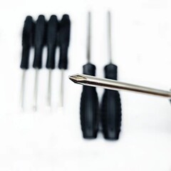 4mm十字帶磁小螺絲刀黑色箭型一字4.0玩具電腦家電配送工具螺絲批