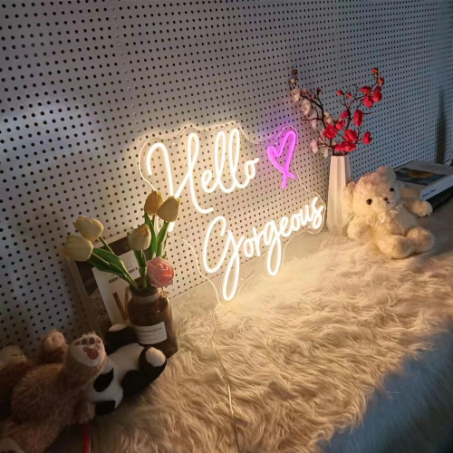 Amazon Hello Gorgeous Neon Sign Name Wedding Wall Decor Home Party LED Atmosphere Lights