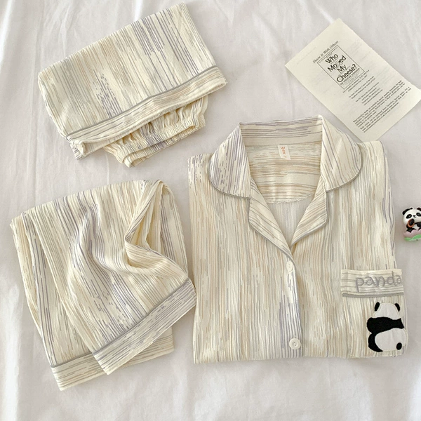 Zou Bu-Oil Panda Panda [Short-sleeved+shorts+trousers]