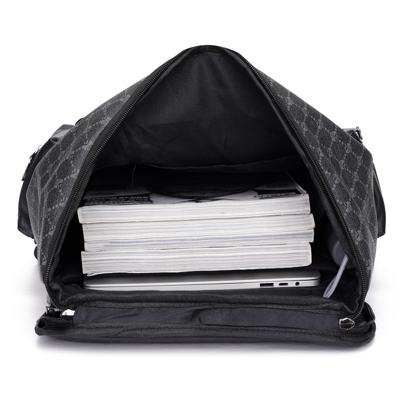 Herren Rucksack Mit Karomuster, Großer Laptop Rucksack Für Reise_voghion.com
