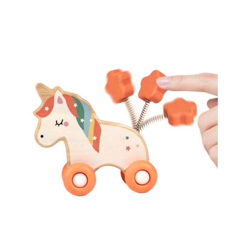 Cartoon animal coche de juguete interactivo juguetes infantiles puzzle infantil infantil educación temprana animal coche juguetes de madera image 6