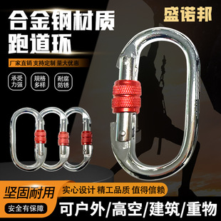 Outdoor Rock Climbing Carabiner, Climbing Hook, Aerial Yoga Fitness Hook Lock, 25Kn Oval Chrome-Plated Carabiner