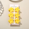 #3 Yellow [6-piece set with card] 4cm plumeria style