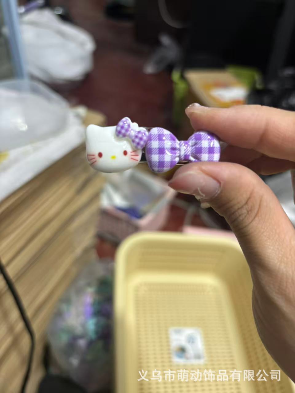 고양이 리본 보라색