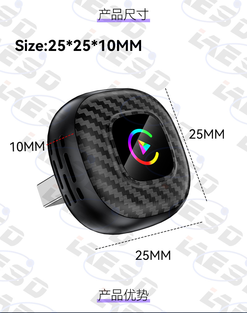 Hot-Selling 2-in-1 Car Wireless Carplay Android Auto Connected Car Box Smart Carplay Box