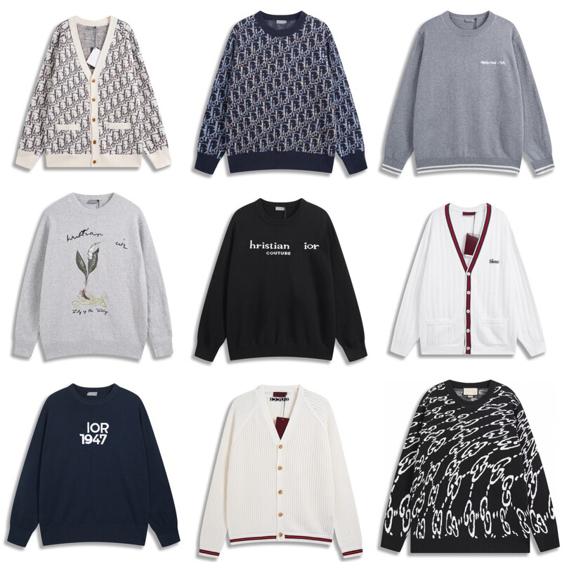 Cross-Border High Version Do Jia Di Jia Gu Jia 25 Autumn and Winter New Jacquard Embroidered Wool Knitted Round Neck Cardigan Sweater