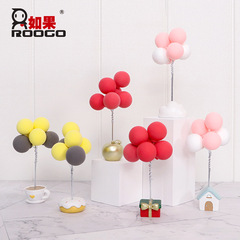 如果車品創意禮物卡通家居桌面裝飾汽車內飾用品可愛氣球車載擺件