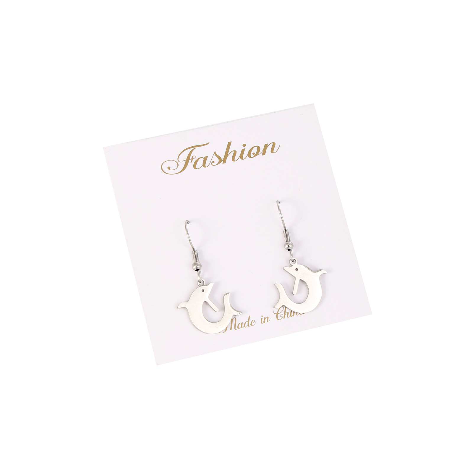 Fashion Portrait Stainless Steel Polishing Drop Earrings 1 Pair