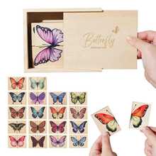 动物世界蝴蝶拼图儿童世界昆虫形态认识木制拼图  亲子互动玩具