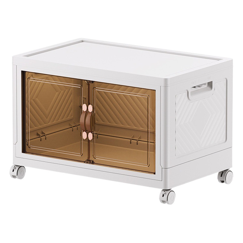 Plegable armario hogar instalación-libre multi-capa transparente armario organización caja ropa edredón snack almacenamiento gabinete