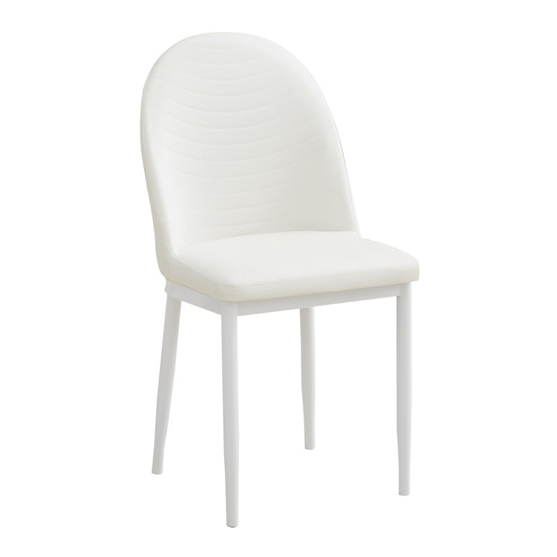 Silla de comedor de lujo ligera silla de mesa de comedor comercial taburetes de cuero de paquete suave silla de respaldo gruesa silla de comedor oruga fuerte