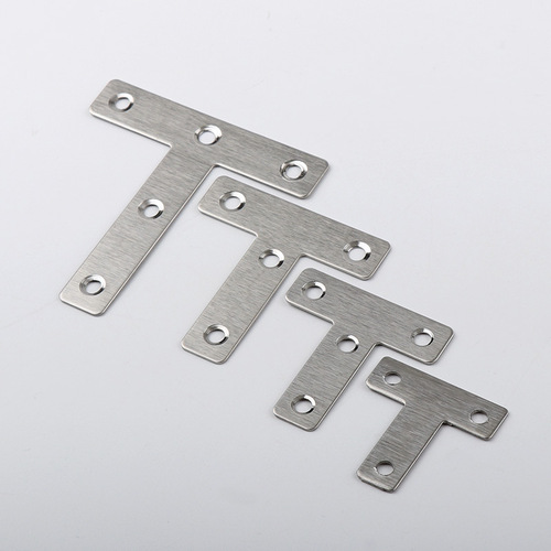 Jinnat stainless steel T-shaped flat corner code plate connector fixed bracket 90-degree L-shaped flat table and chair corner code