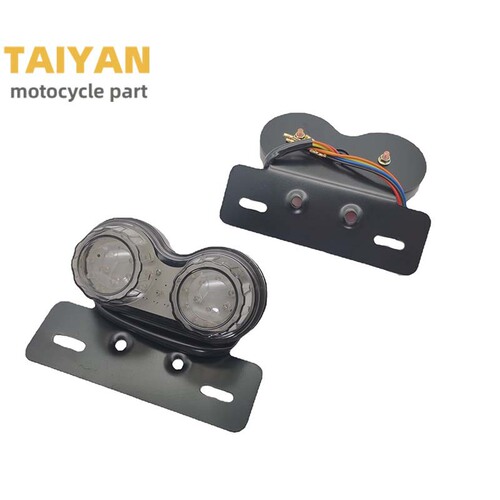 Modifying Motorcycle LED Rear Lights, Harley Cruise Prince Beach Bike Off-Road Bike Retro Dual-Objective Rear Brake Lights