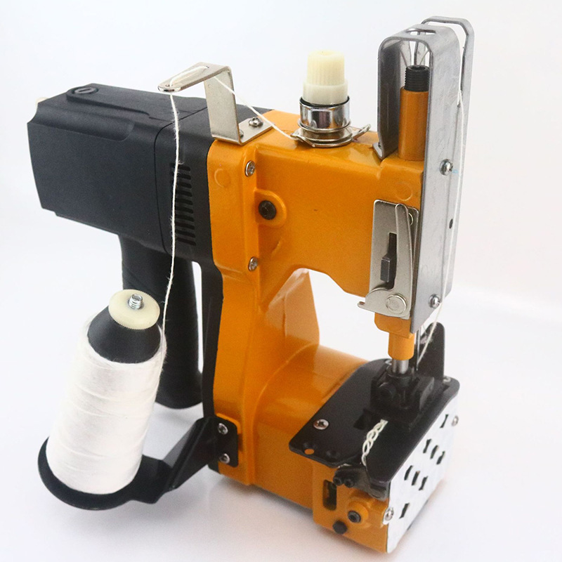 Máquina de coser eléctrica portátil tipo enchufe para comercio exterior, para materiales gruesos, máquina selladora de bolsas, máquina de coser en stock para venta al por mayor.