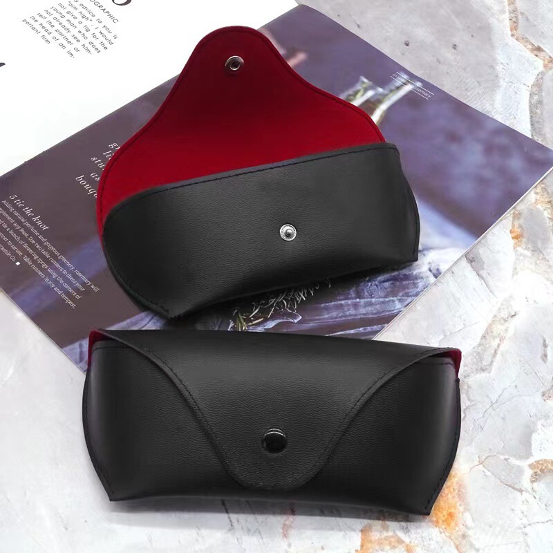 Wholesale new black leather sunglasses box outside black red large anti-pressure glasses storage box sunglasses box Wholesale new black leather sunglasses box outside black red large anti-pressure glasses storage box sunglasses box