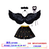 Hair accessory, black angel wings, decorations, props, cosplay, halloween