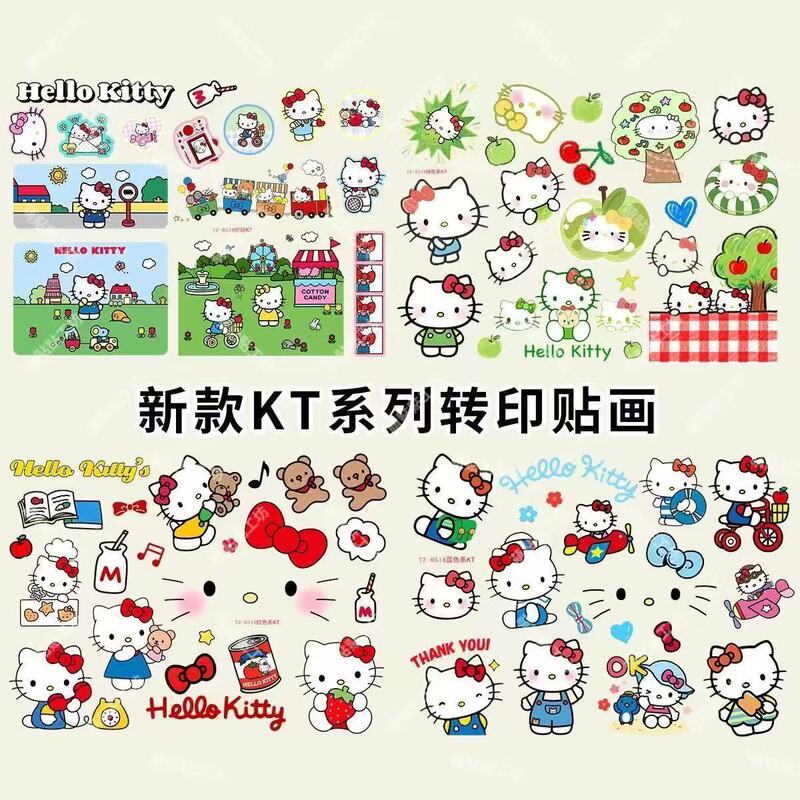 New cartoon cute KT Hello Kitty transparent transfer stickers, crystal labels, decorative decals with a high aesthetic appeal New cartoon cute KT Hello Kitty transparent transfer stickers, crystal labels, decorative decals with a high aesthetic appeal