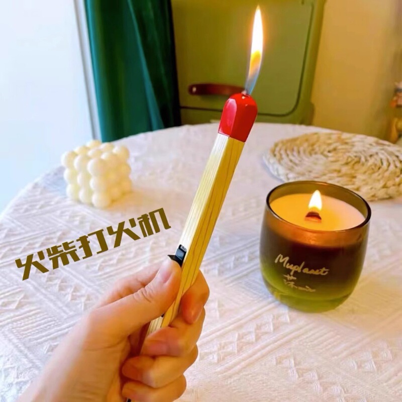 Xiaohongshu Matchstick Lighter Long Handle Igniter Cartoon Cute Incense Lighter High-Sensitivity Ignition Gun Lighter