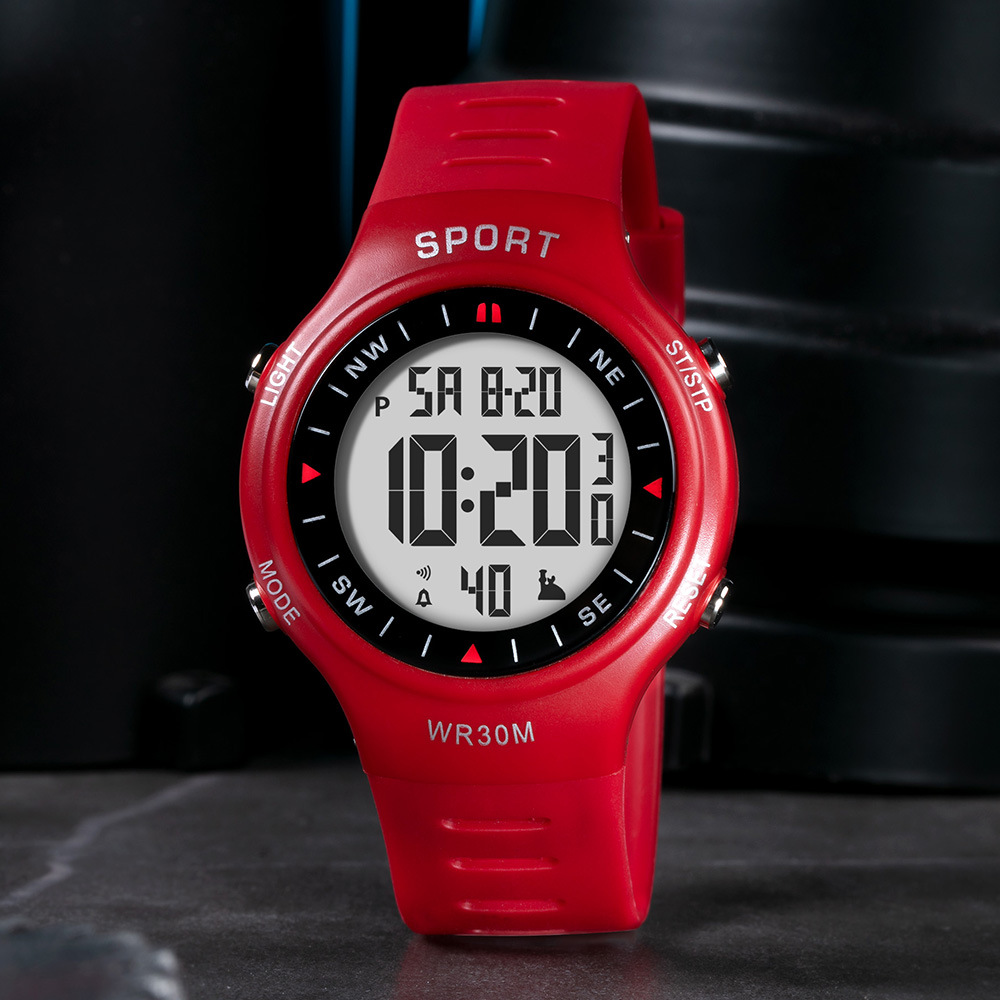 Estudiantes de secundaria y preparatoria cronógrafo deportivo reloj electrónico multifuncional moda alarma luminosa reloj electrónico digital al por mayor