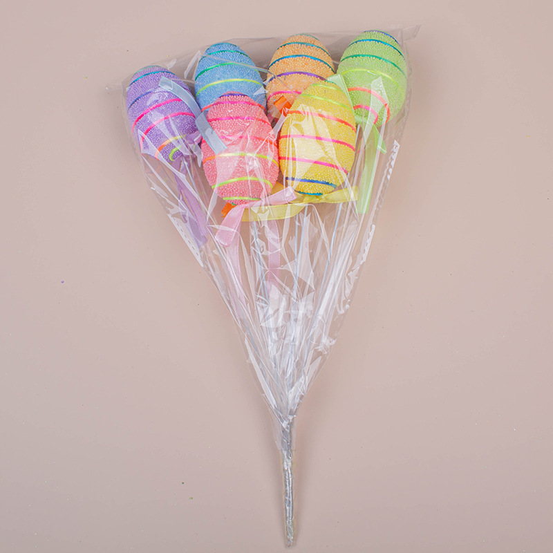 Huevos de Pascua personalizados DIY decorativos arreglos de flores hechos a mano creativos espuma huevos adornos de regalo