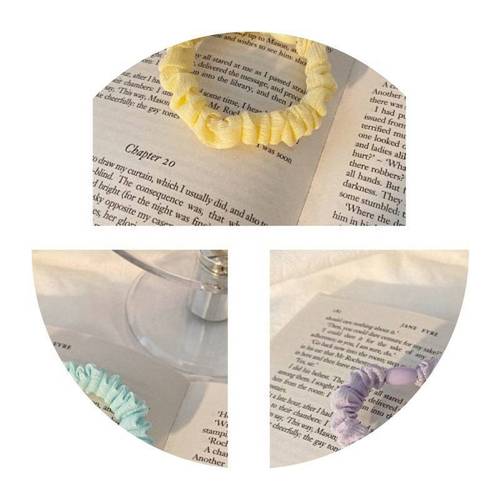 Peach-flavored girl~Sweet candy-colored hair tie, fabric headband, versatile hair tie, large intestine ring, ponytail hair accessory for women