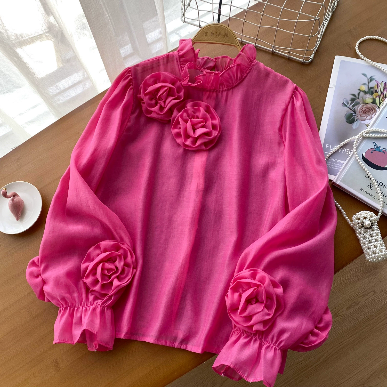 Европейские и американские минималистские премиум-фонарные рубашки с рукавами