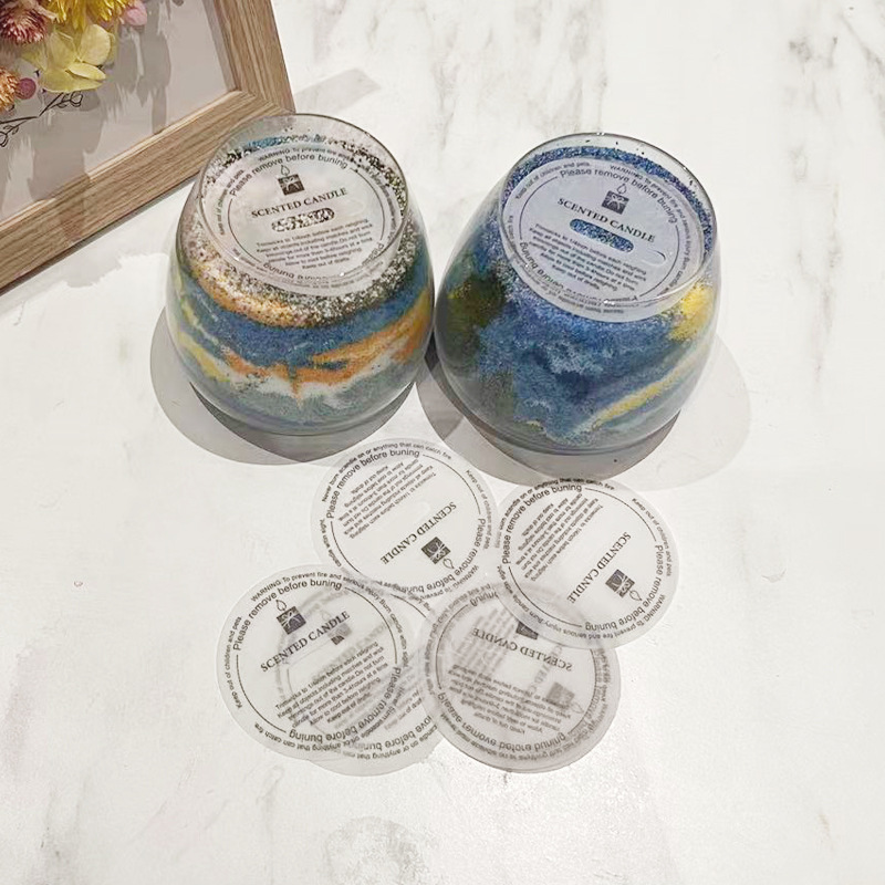 Candle Dust-Proof Paper Cover Aromatherapy Wax Cup Sealing Sticker Sand Painting Candle Simple European Style Ins Style DIY Homemade Candle Material Candle Dust-Proof Paper Cover Aromatherapy Wax Cup Sealing Sticker Sand Painting Candle Simple European Style Ins Style DIY Homemade Candle Material