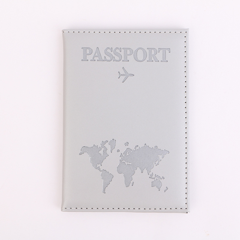 2024 düz PU yeni kimlik kartı çantası kabartmalı harita desenli pasaportluk seyahat kartlık kartlık