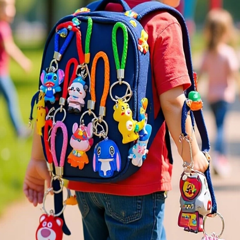 Wholesale Promotional Gift Woven Rope Doll Keychain with Metal Lobster Clasp, Cartoon Silicone Toy Pendant, and Bag Accessories Wholesale Promotional Gift Woven Rope Doll Keychain with Metal Lobster Clasp, Cartoon Silicone Toy Pendant, and Bag Accessories