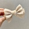 Cute hairgrip with bow, crab pin, hair accessory, simple and elegant design, 2023, internet celebrity