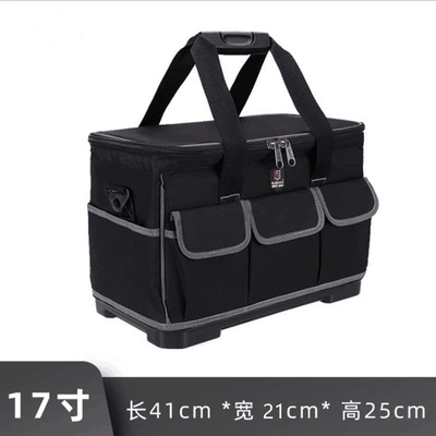 Portable Woodworking Tool Bag | Repair kit - 17inch-square-mouth-plastic-bottom-shoulder-strap